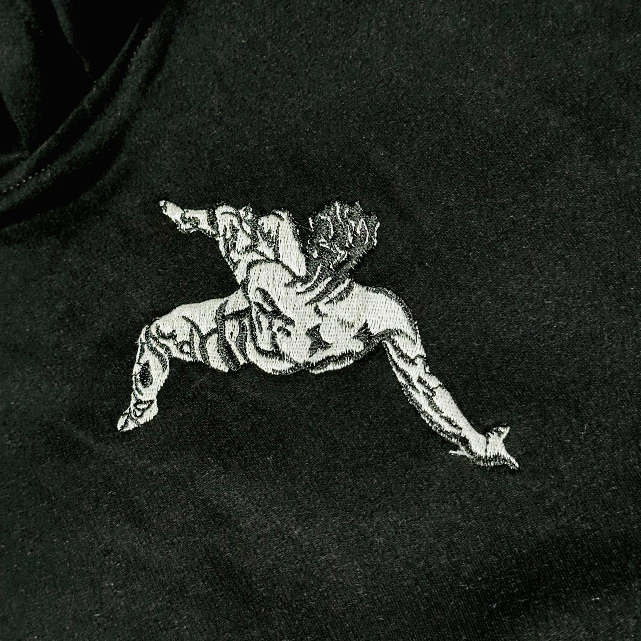 Embroidered hoodie black